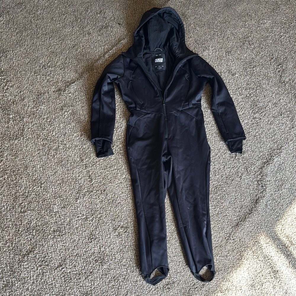 ASOS Women’s 12 4505 Ski Suit‎ With Skinny Legs and Hood Black Snow Suit
